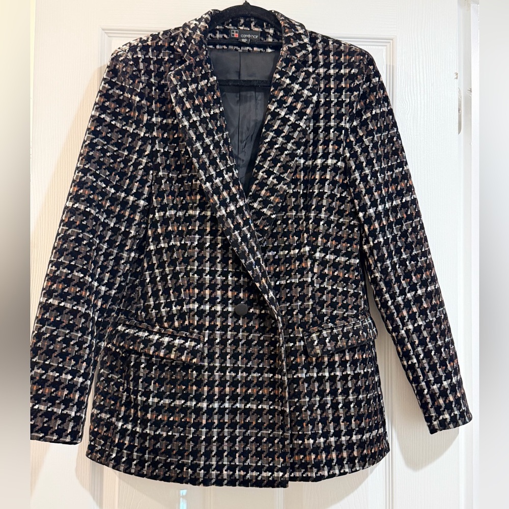 Elegant Women's Houndstooth Blazer